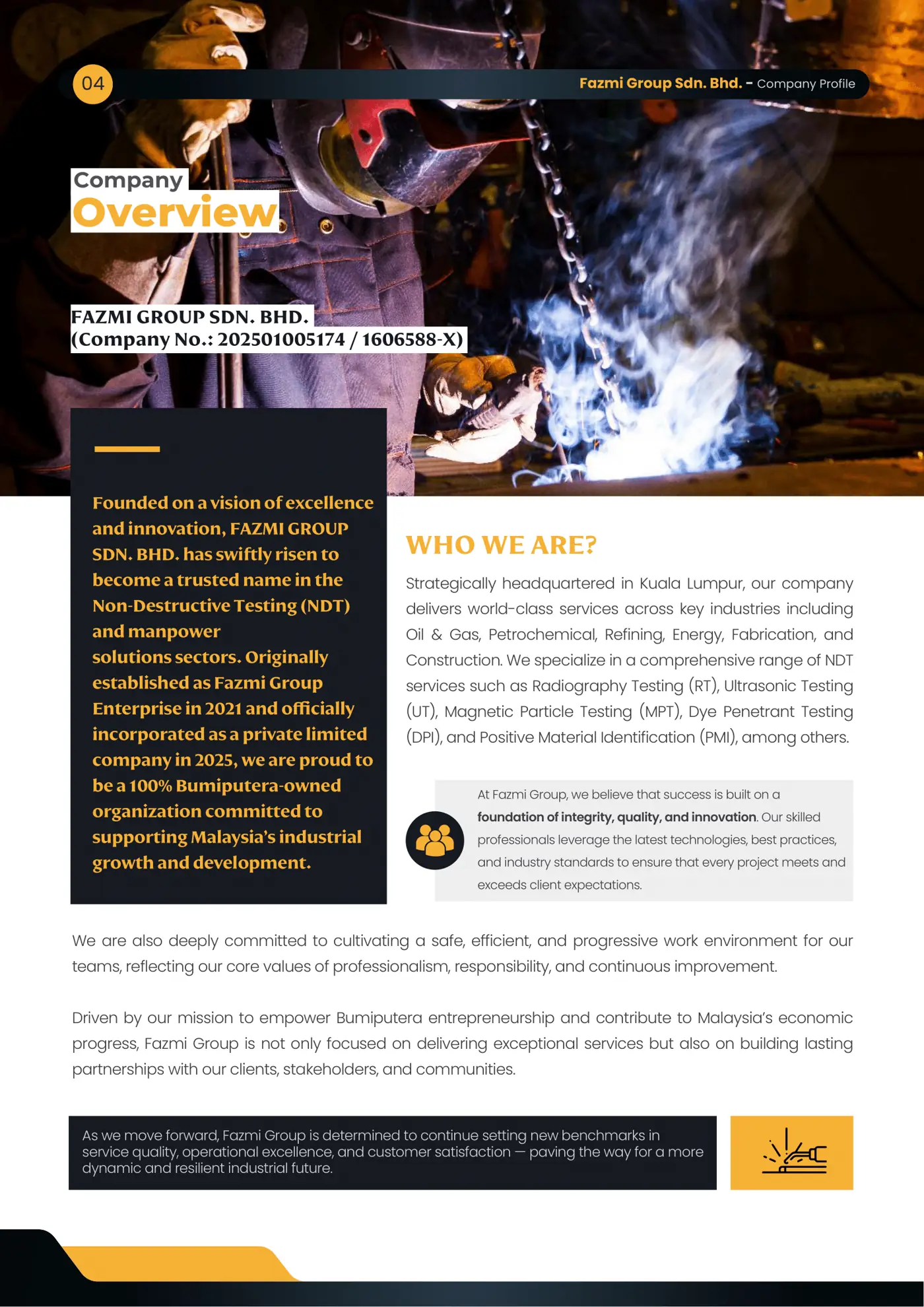Company profile page 4