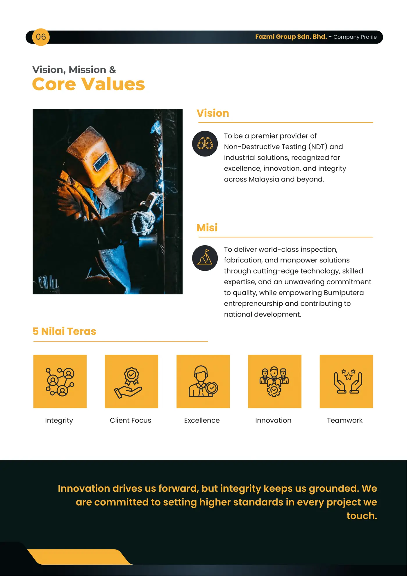 Company profile page 6
