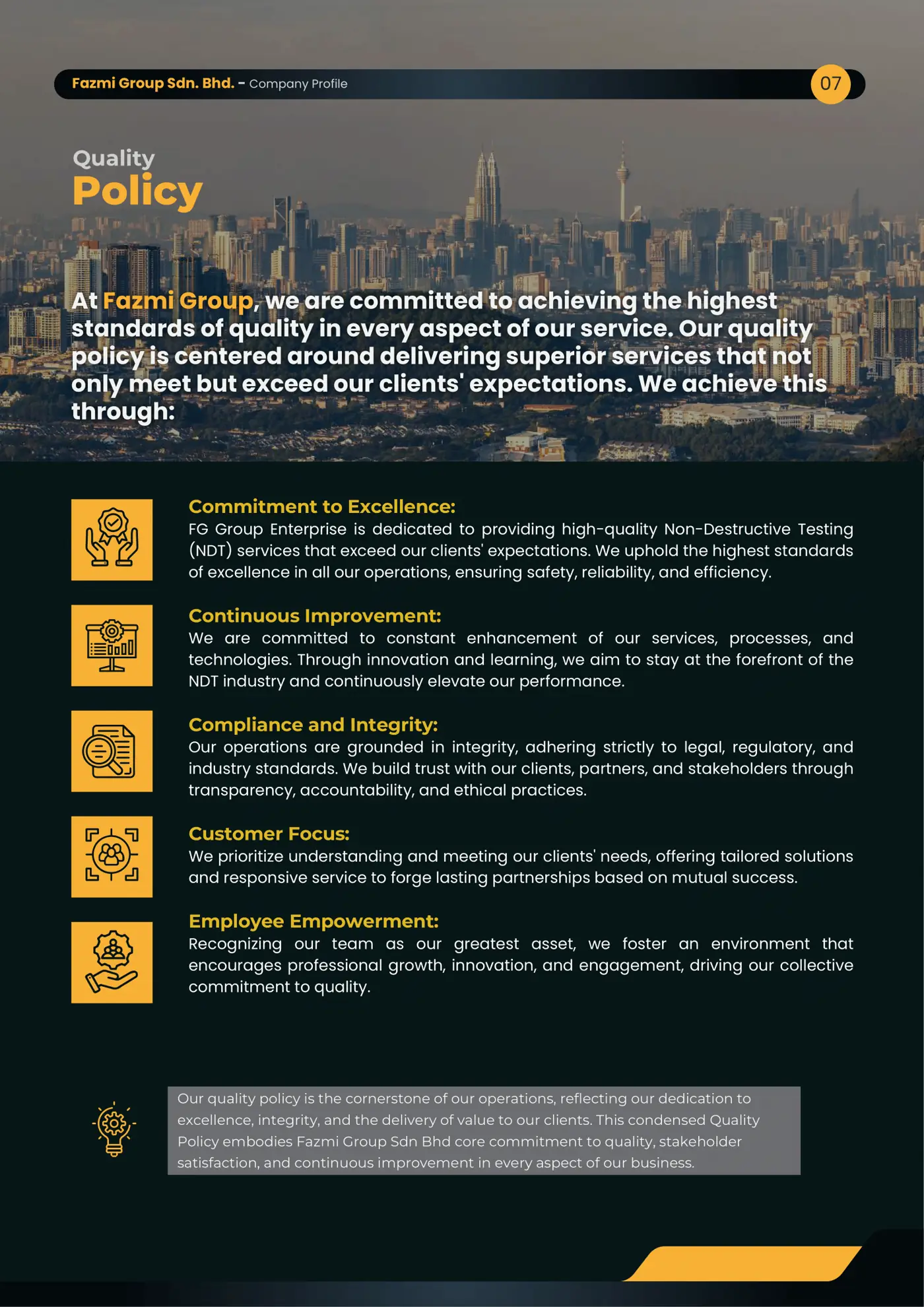 Company profile page 7