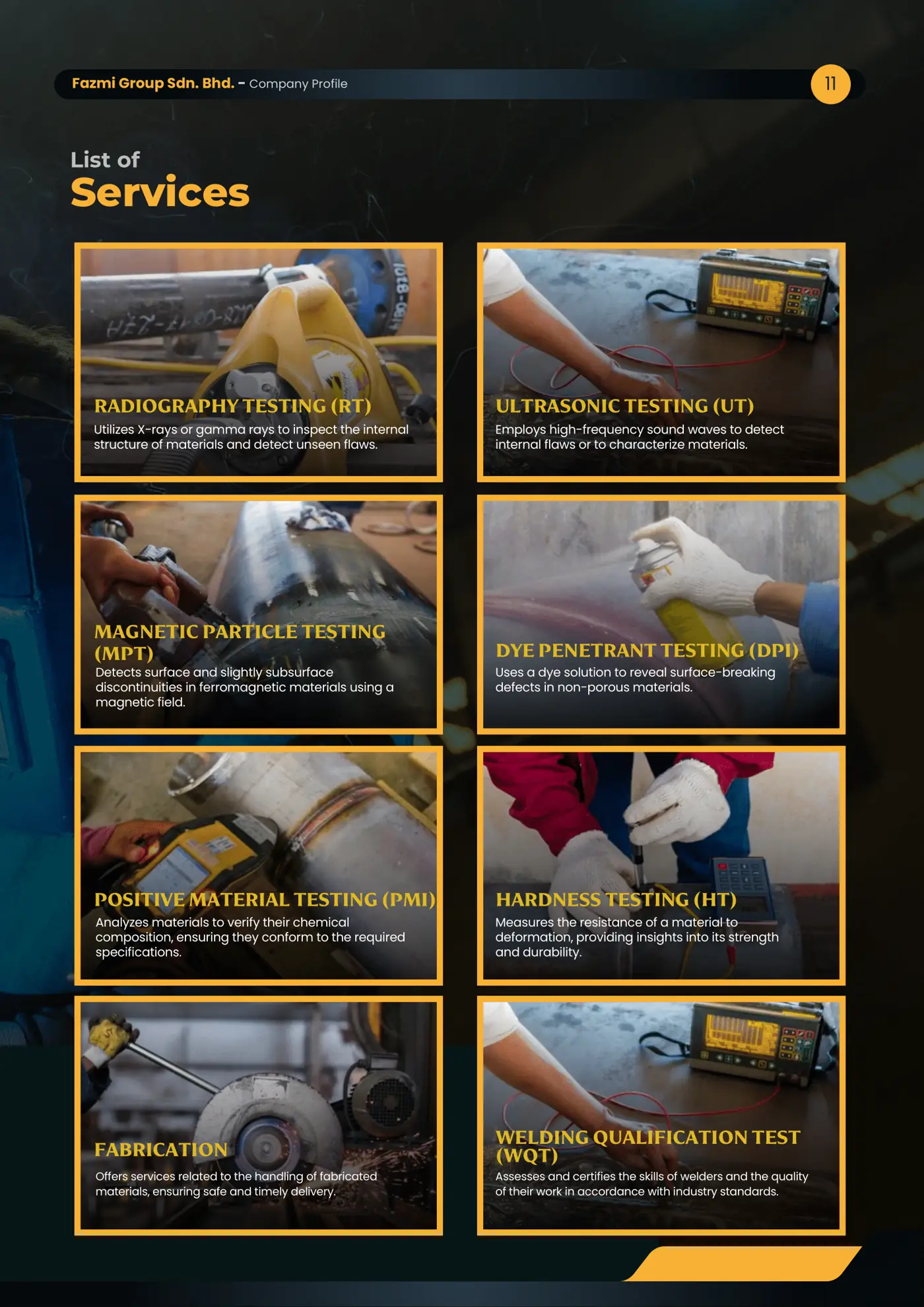 Company profile page 11