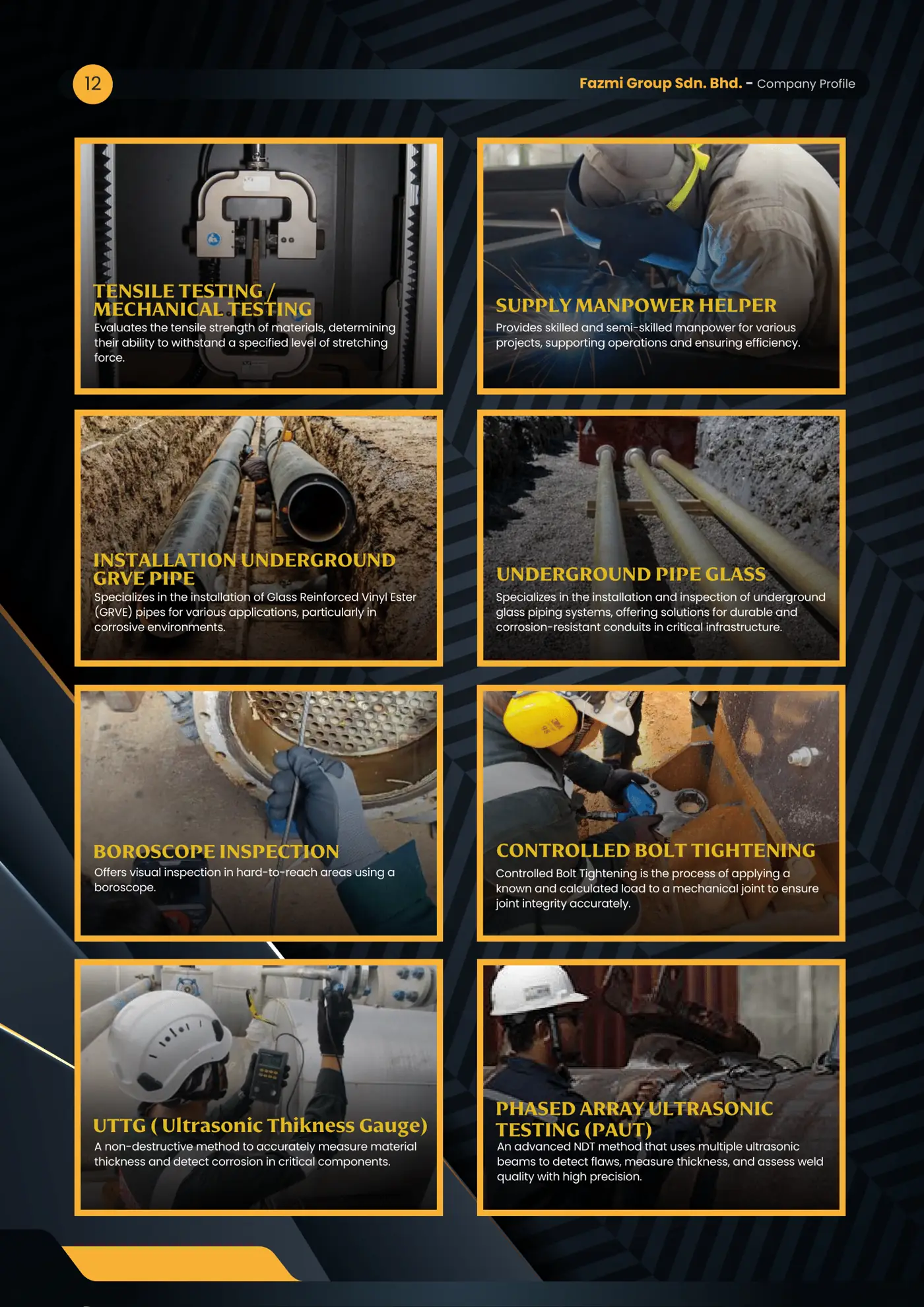Company profile page 12