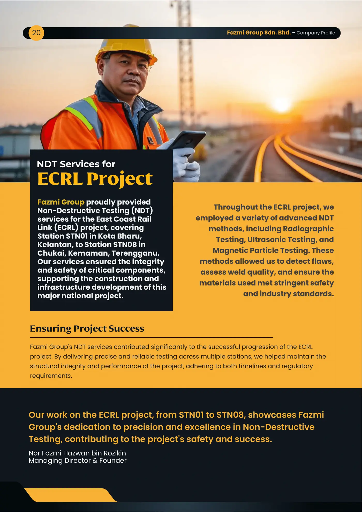 Company profile page 20